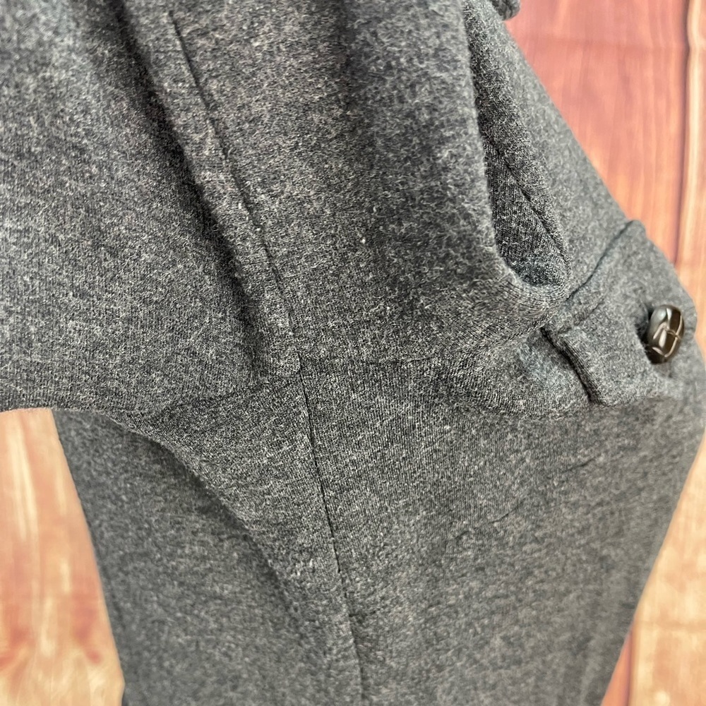 Ann Taylor LOFT military style dark gray faux wrap dress women’s size 0 - Picture 11 of 16
